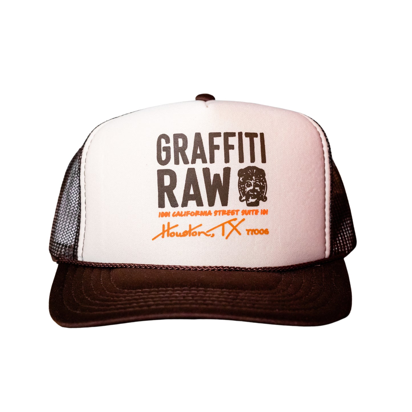 Graffiti Raw Hat | Chocolate & Tan