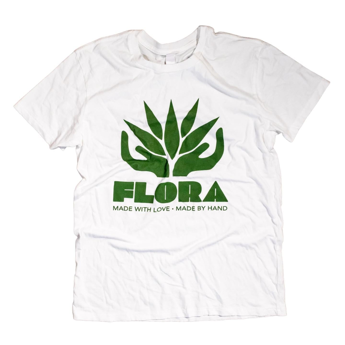 FLORA Shirt | White & Green